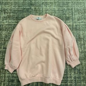 Pink Oversized Sweater Dress